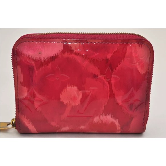 ♥️Louis Vuitton Pink Floral Vernis Ikat Flower Zippy Coin Purse/Wallet| PRELOVED - Picture 2 of 16
